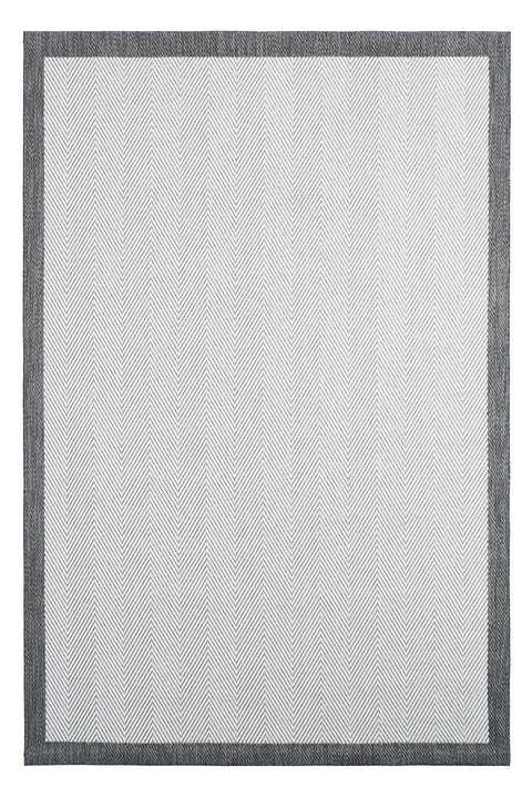 Alfa Serisi Makinede Yıkanabilir Beyaz/Gri Sisal Halı NX-11