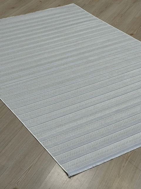 Madra Serisi Makinede Yıkanabilir Gri Renk Halı RH-5604