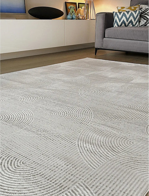 Madra Serisi Makinede Yıkanabilir Ekru/Bej Renk Halı TH-5708