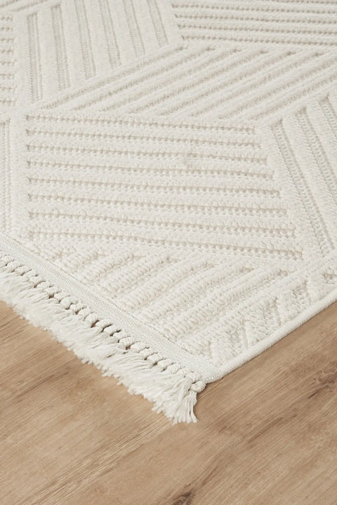 Clam Serisi Bukle Dokuma Ekru Renk Halı NX-607