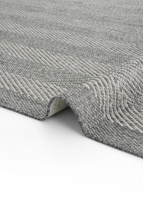 Alfa Serisi Makinede Yıkanabilir Gri/Antrasit Sisal Halı NX-08