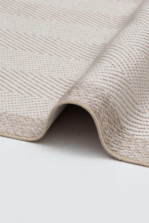 Alfa Serisi Makinede Yıkanabilir Krem/Bej Sisal Halı NX-43