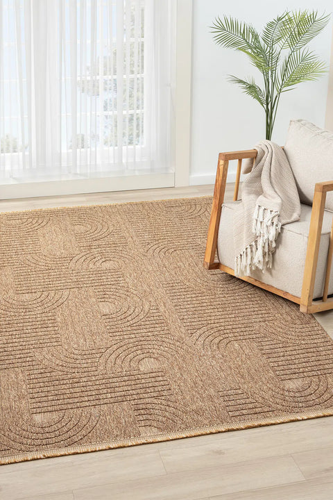 Avina Serisi Koyu Bej Kolay Temizlenebilir Sisal Halı SH-32