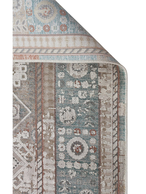 Pera Serisi 2 Milyon Uç Sıklığı ile Dokunan Eskitme (Over-Dyed) Görünümlü Gri Rayon Halı NX-707