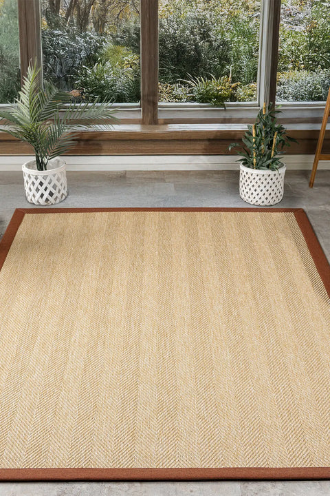 Beta Serisi Bordürlü Sisal Halı NX-5650