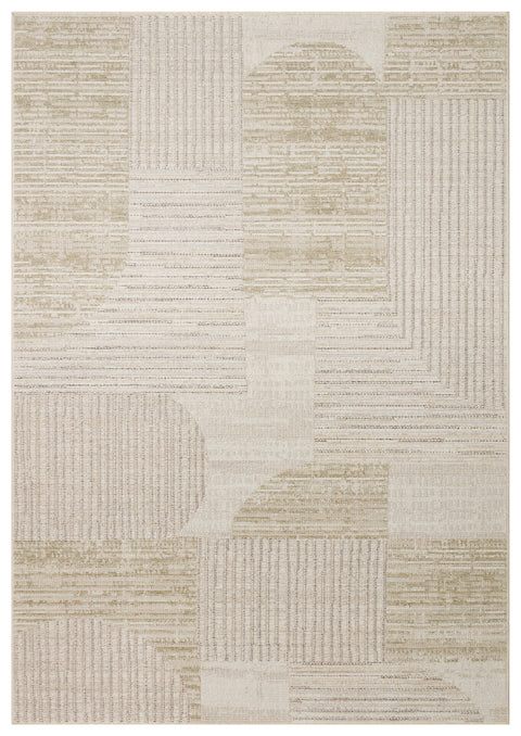 Soul Serisi Yumuşak Dokulu Krem/Yeşil Renk Modern Halı EH-2040