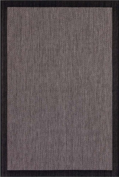 Alfa Serisi Makinede Yıkanabilir Gri/Siyah Sisal Halı NX-40