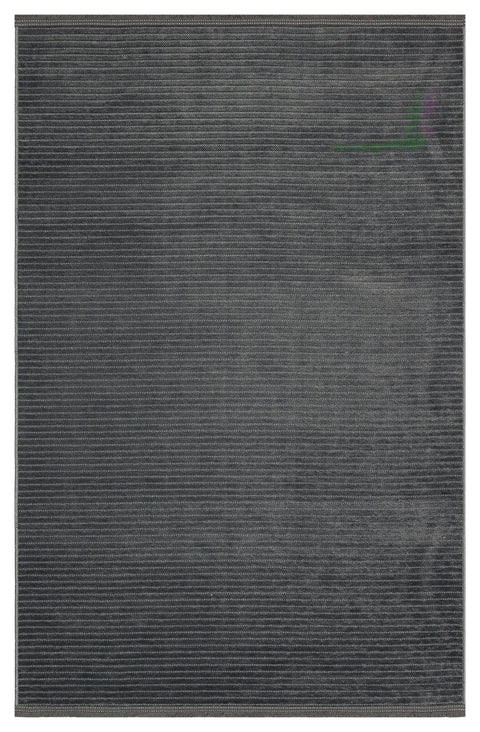 Mercan Serisi Antrasit Renk Makinede Yıkanabilir Kilim NX-3061