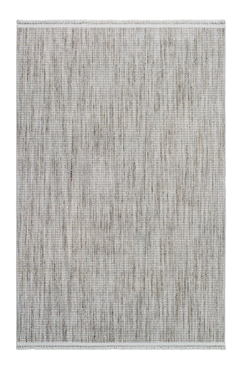 Clam Serisi Bukle Dokuma Gri/Bej Renk Halı TH-175