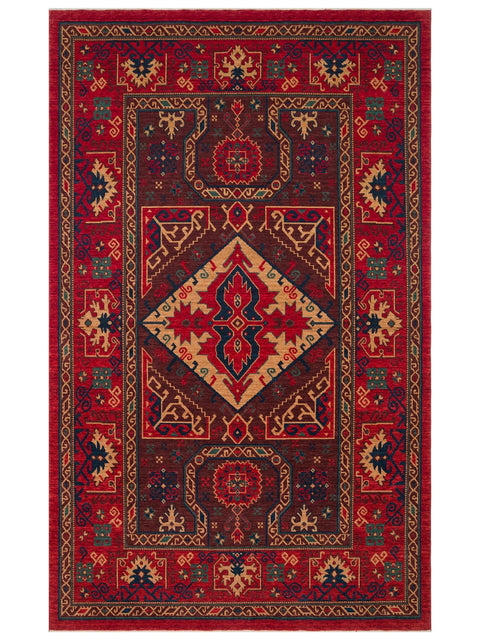 Mezopotamya Serisi Anadolu Motifli %100 Yeni Zelanda Yünü Kara Tezgah Halısı NX-676