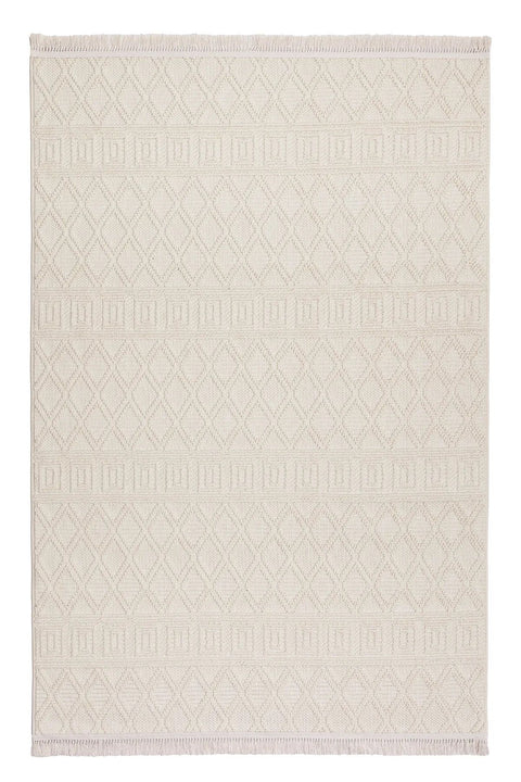 Clam Serisi Bukle Dokuma Ekru Renk Halı NX-3009K