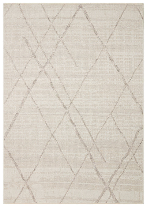 Soul Serisi Yumuşak Dokulu Krem/Gri Renk Modern Halı EH-2041