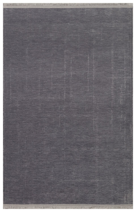 Mercan Serisi Antrasit Renk Makinede Yıkanabilir Kilim NX-3051