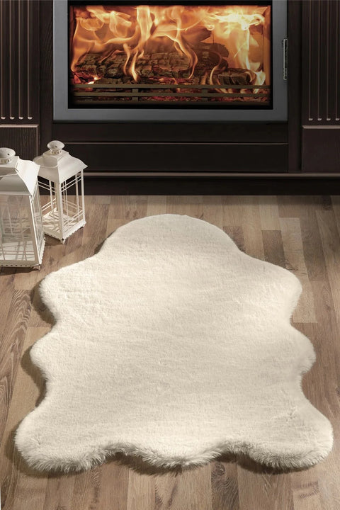 Cloud Serisi Yüksek Kalite Krem Peluş Halı NX-106