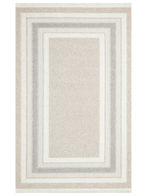 Clam Serisi Bukle Dokuma Bej/Gri Renk Halı EH-5406