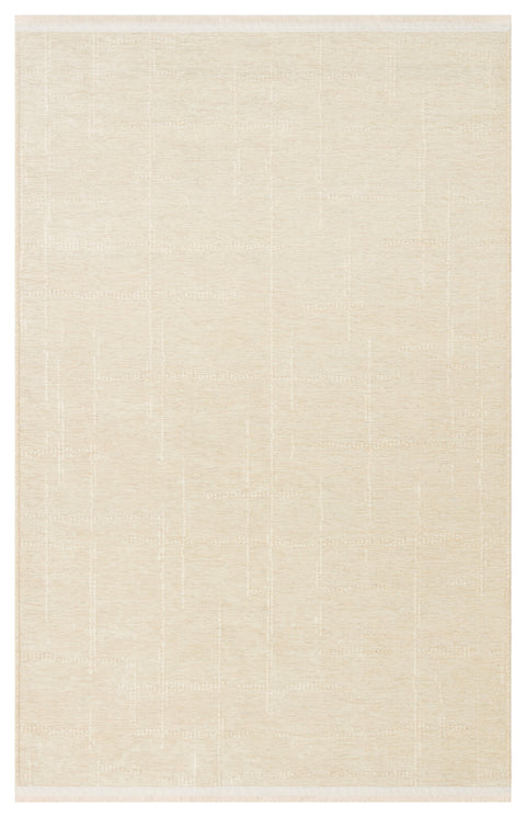 Mercan Serisi Bej Renk Makinede Yıkanabilir Kilim NX-3052