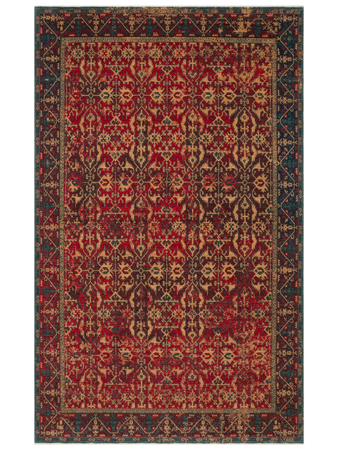 Mezopotamya Serisi Anadolu Motifli %100 Yeni Zelanda Yünü Kara Tezgah Halısı NX-681