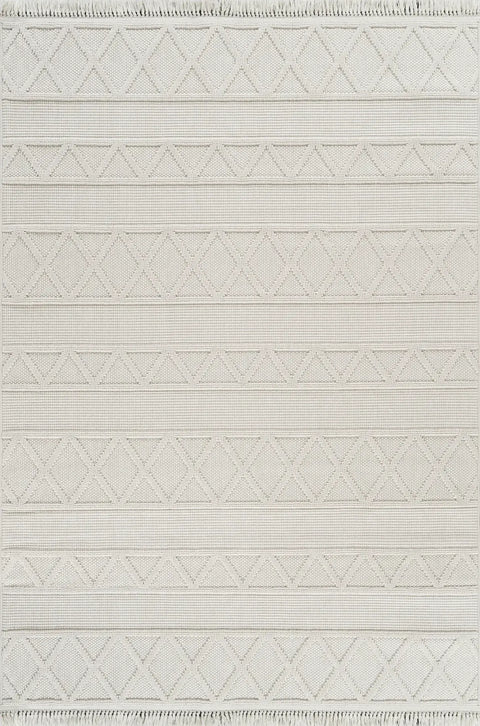 Clam Serisi Bukle Dokuma Ekru Renk Halı NX-610