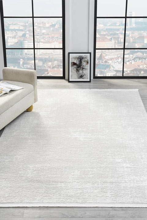 Verona Serisi Krem Renk Makine Halısı SH-6001K