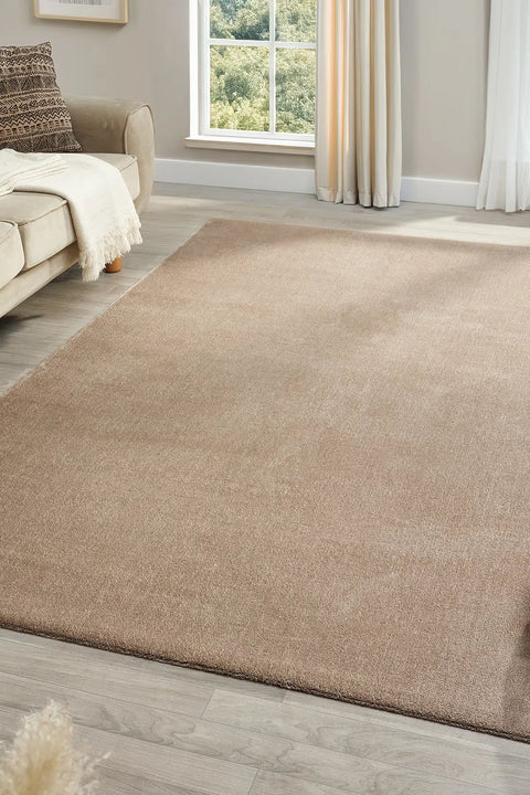 Prag Serisi Yumuşak Doku Vizon Renk Halı NX-131