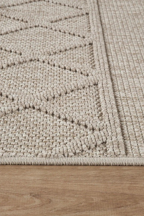 Clam Serisi Bukle Dokuma Bej Renk Halı NX-611