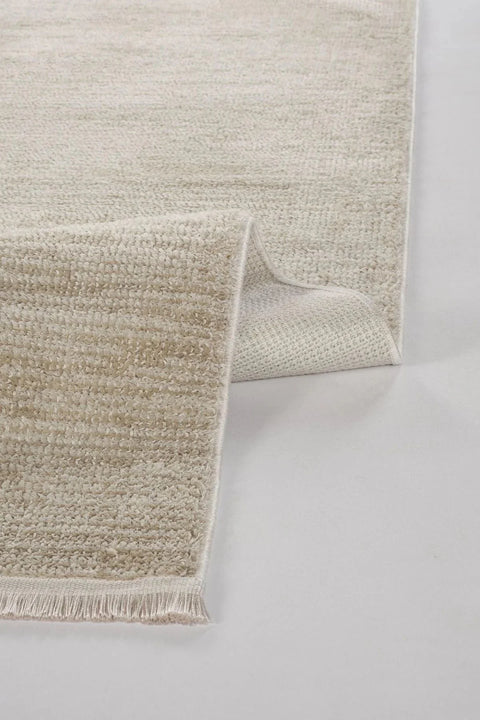 Morien Serisi Bej Renk Yumuşak Makine Halısı AP-8422