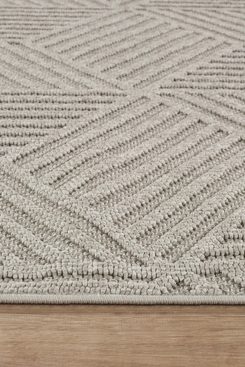 Clam Serisi Bukle Dokuma Gri Renk Halı NX-609