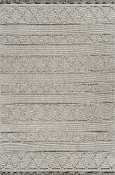 Clam Serisi Bukle Dokuma Gri Renk Halı NX-612