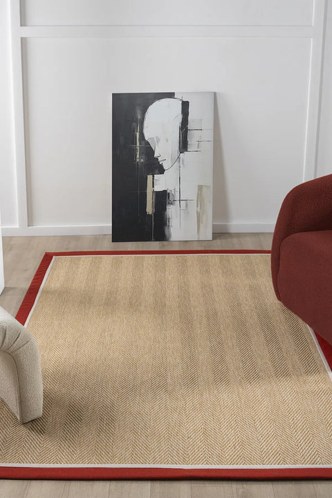 Beta Serisi Bordürlü Sisal Halı NX-5661