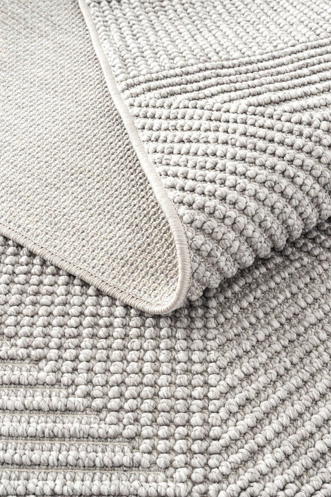 Clam Serisi Bukle Dokuma Gri Renk Halı GH-3007G