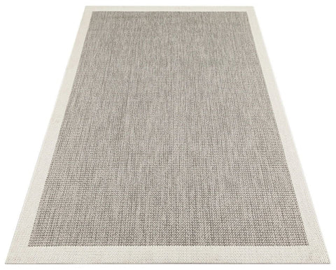 Alfa Serisi Makinede Yıkanabilir Ekru/Gri Sisal Halı NX-13