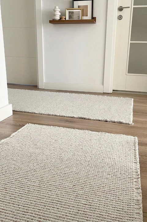 Norge Serisi Bej Renk Yeni Nesil Modern Halı AP-7412