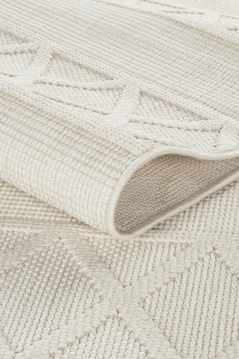 Clam Serisi Bukle Dokuma Ekru Renk Halı NX-610