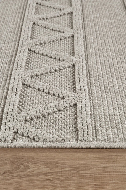 Clam Serisi Bukle Dokuma Gri Renk Halı NX-612