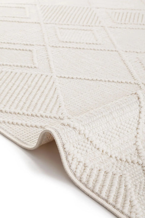 Clam Serisi Bukle Dokuma Ekru Renk Halı NX-3022K