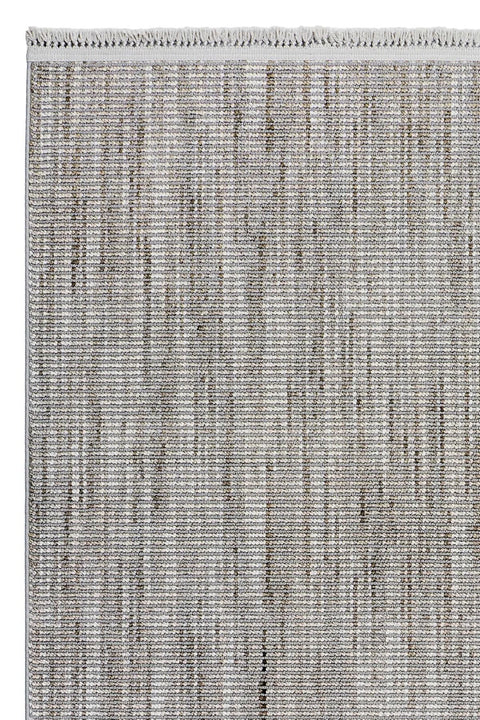 Clam Serisi Bukle Dokuma Gri/Bej Renk Halı TH-175