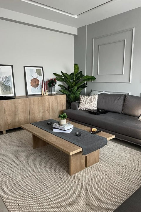 Clam Serisi Bukle Dokuma Bej Renk Halı OH-342