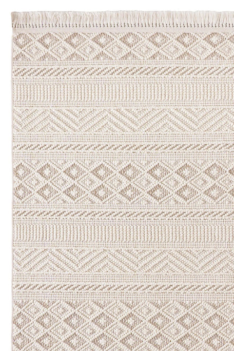 Clam Serisi Bukle Dokuma Ekru/Bej Renk Halı NX-3021K