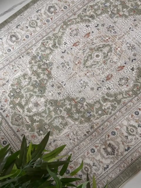Luna Serisi Yeşil Vintage Makine Dokuma Halısı EH-4012