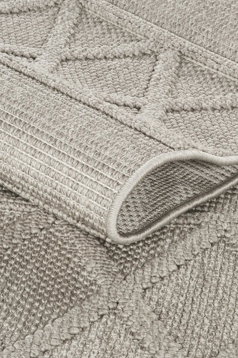 Clam Serisi Bukle Dokuma Gri Renk Halı NX-612