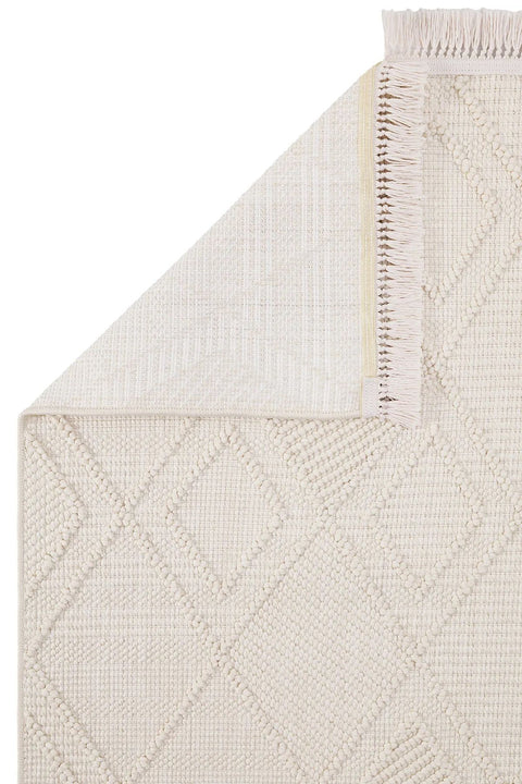 Clam Serisi Bukle Dokuma Ekru Renk Halı NX-3022K