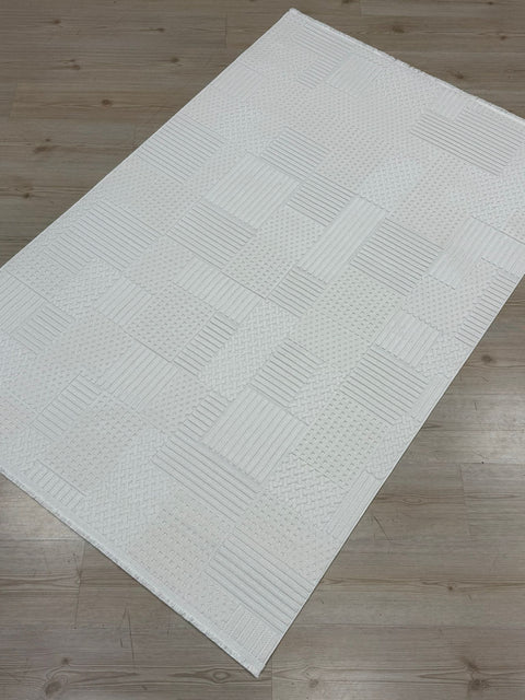 Madra Serisi Makinede Yıkanabilir Krem Renk Halı RH-5701