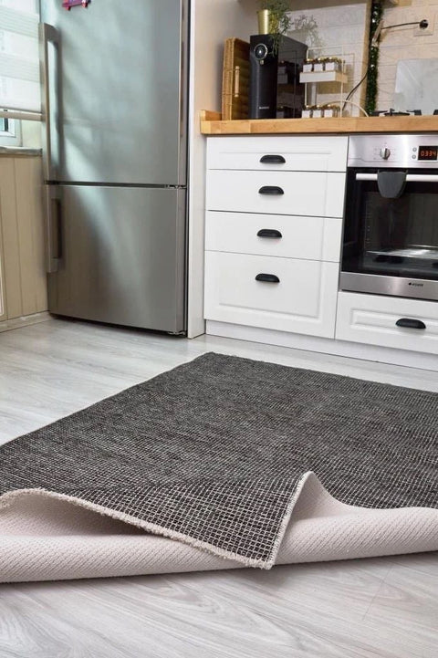 Norge Serisi Antrasit Renk Yeni Nesil Modern Halı AP-2415