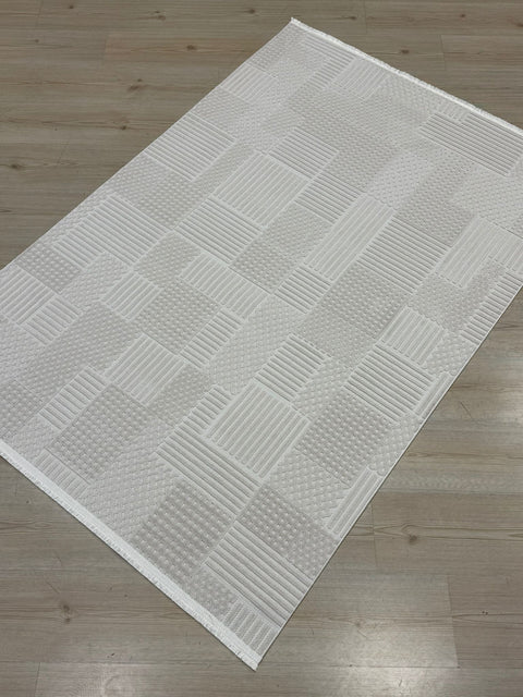 Madra Serisi Makinede Yıkanabilir Bej Renk Halı RH-5702