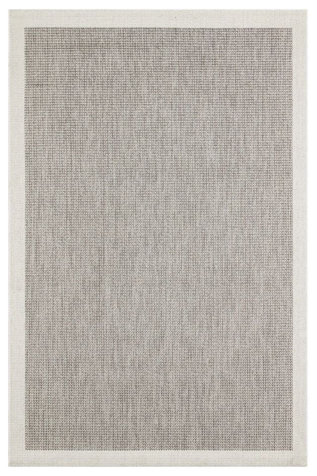 Alfa Serisi Makinede Yıkanabilir Beyaz/Gri Sisal Halı NX-13