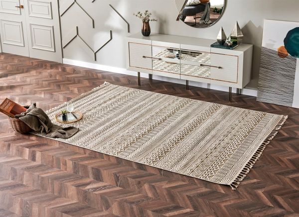 Nordic Serisi Bej Renk Modern Halı TH-89