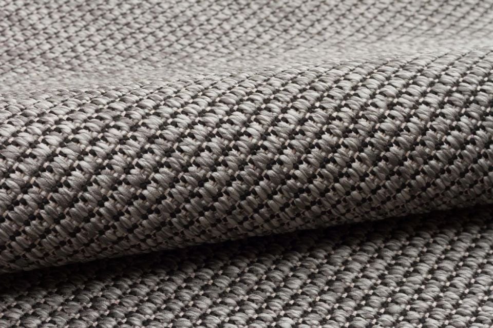 Alfa Serisi Makinede Yıkanabilir Gri/Siyah Sisal Halı NX-14