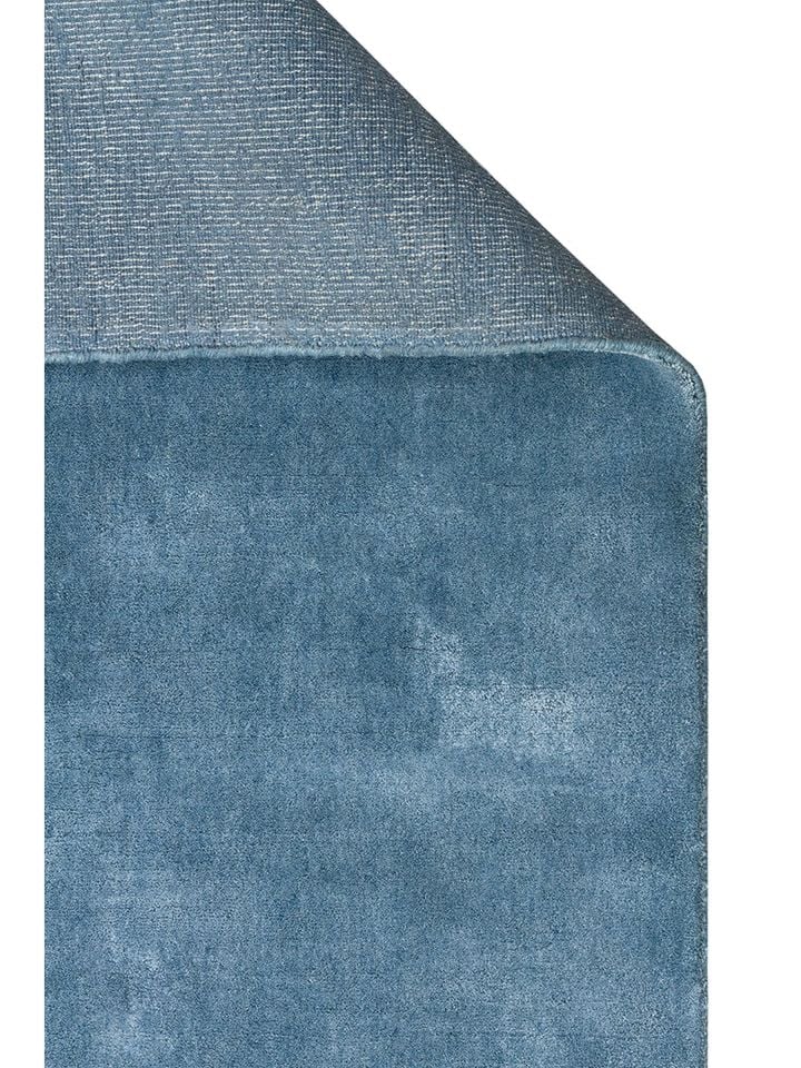 Linum Serisi Doğal Keten ve Pamuk Harmanlı Mavi El Dokuma Halı NX-733
