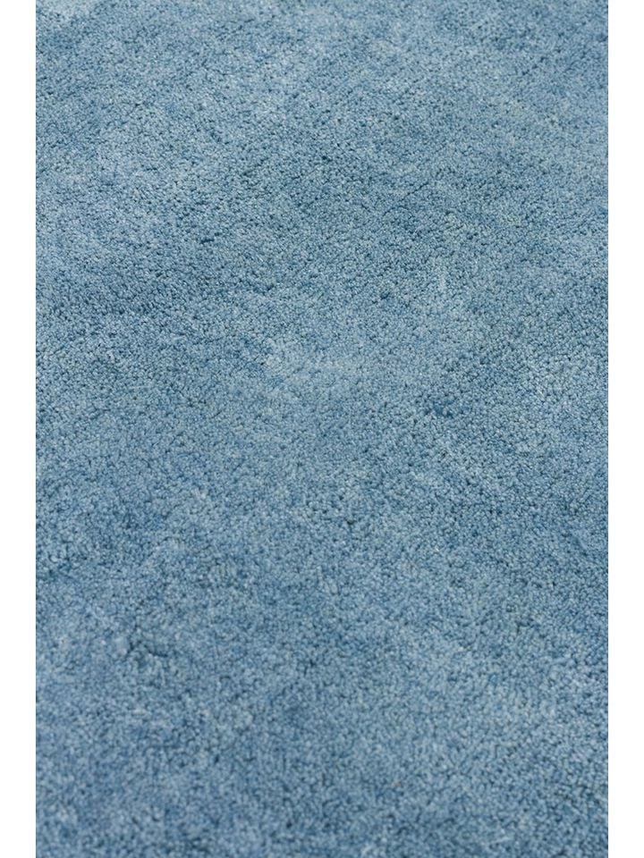 Linum Serisi Doğal Keten ve Pamuk Harmanlı Mavi El Dokuma Halı NX-733