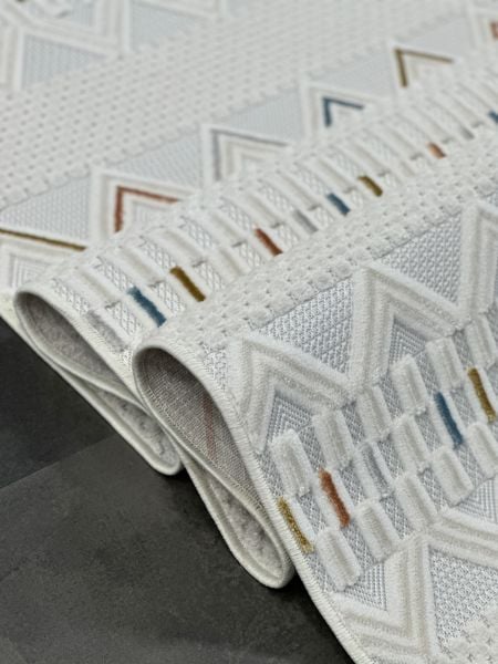 Polo Serisi Ekru/Multi Modern Halı NX-6949